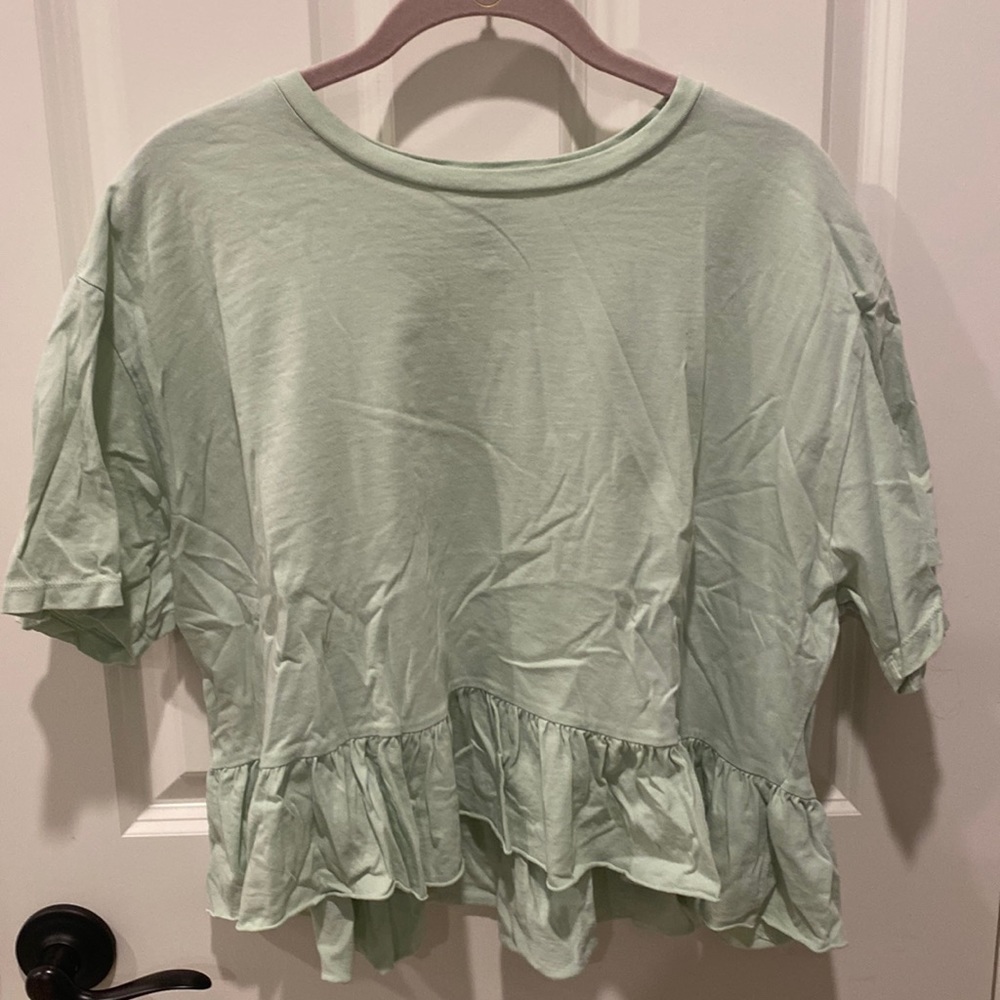 Wild Fable Mint Ruffled Crop Top *Size L*